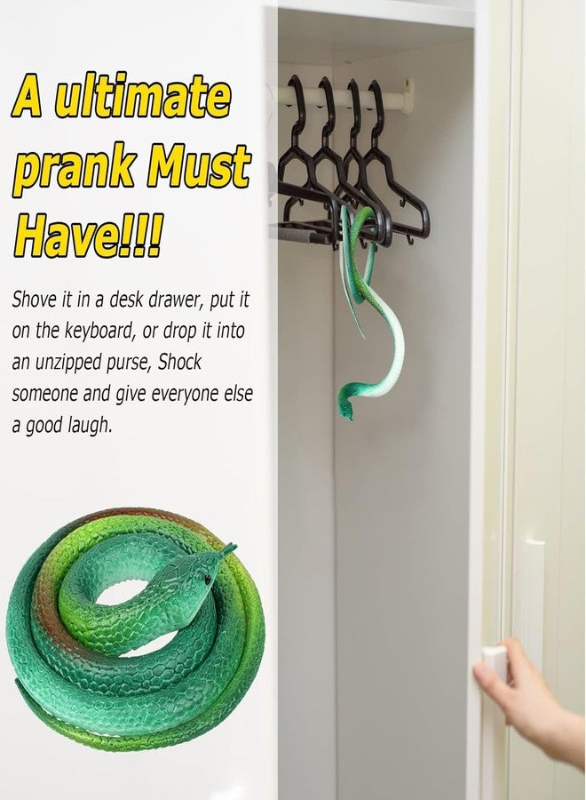 Munmoll Toys & Gifts Rubber Snakes Cobra Prank Toy for Kids Magic Shows Toy Snake for Kids, Fake Snake Toys for Garden Realistic Snack Pack of 4 Pcs (Multi Color 30 -inch) - Image 5